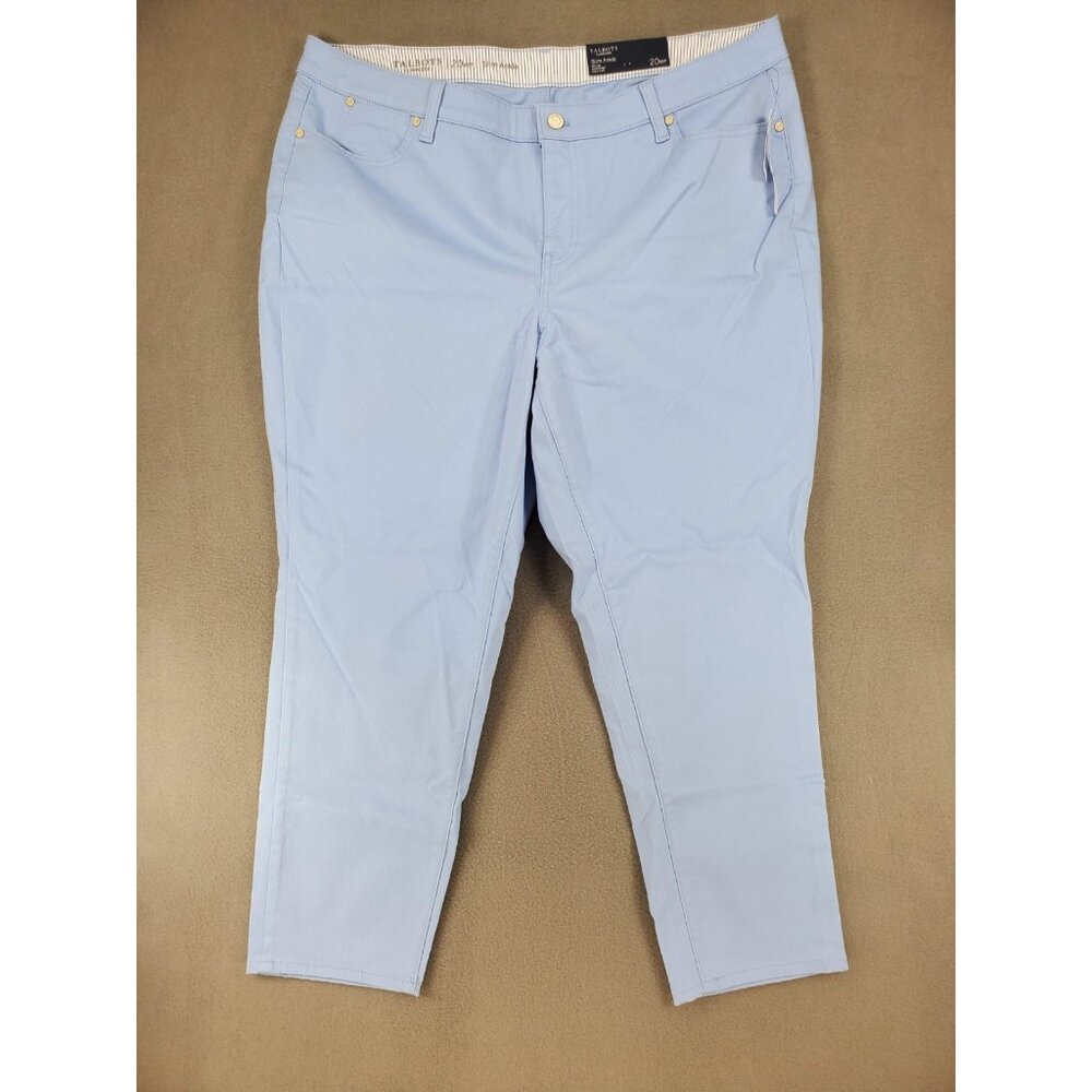 New Talbots Flawless Slim Ankle Length Pants 20Wp Petite‎ Plus Jeans Light Blue - Picture 3 of 5